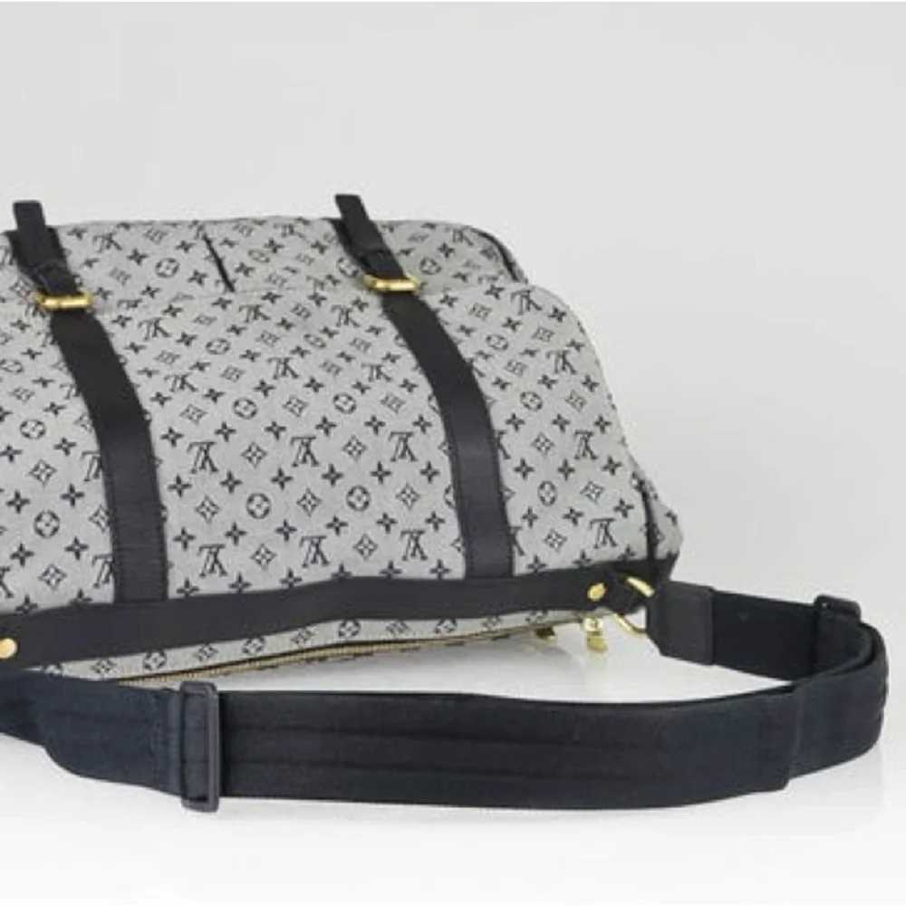LOUIS VUITTON 100% Authentic Blue Monogram Mini Lin Sac A Langer Diaper Bag